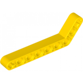 technic hefbalk dik 1x9 gebogen yellow